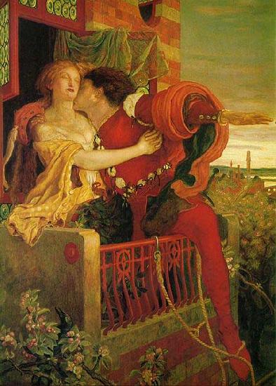 Ford Madox Brown Romeo and Juliet in the famous balcony scene China oil painting art